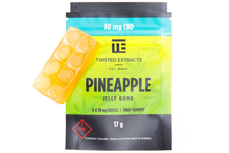 pinapple-cbd-jelly-bomb.png Twisted Extracts CBD Pineapple Jelly Bomb - Image 1